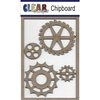 Clear Scraps - Chipboard Embellishments - Wheel Gears