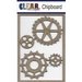 Clear Scraps - Chipboard Embellishments - Wheel Gears