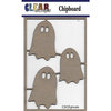 Clear Scraps - Halloween - Chipboard Embellishments - Ghosts