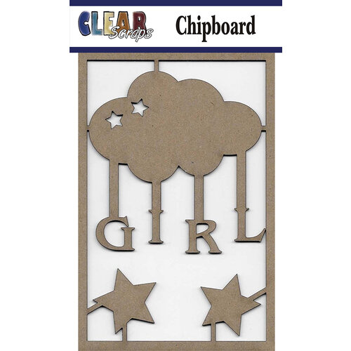 Clear Scraps - Chipboard Embellishments - Girl Cloud