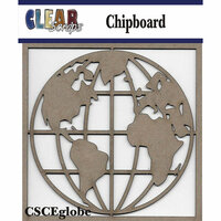 Clear Scraps - Chipboard Embellishments - Globe