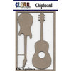 Clear Scraps - Chipboard Embellishments - Guitars