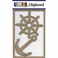 Clear Scraps - Chipboard Embellishments - Helm and Anchor