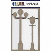 Clear Scraps - Chipboard Embellishments - Lamp Post