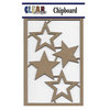 Clear Scraps - Chipboard Embellishments - Multi Stars