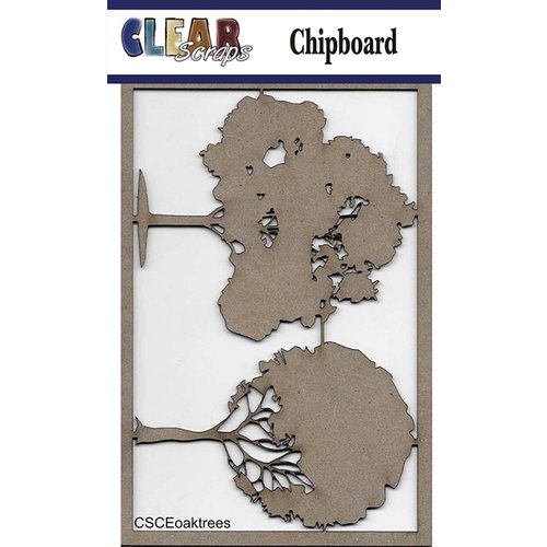 Clear Scraps - Chipboard Embellishments - Oak Trees