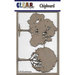 Clear Scraps - Chipboard Embellishments - Oak Trees