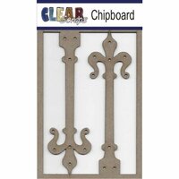Clear Scraps - Chipboard Embellishments - Ornate Hinges