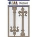 Clear Scraps - Chipboard Embellishments - Ornate Hinges