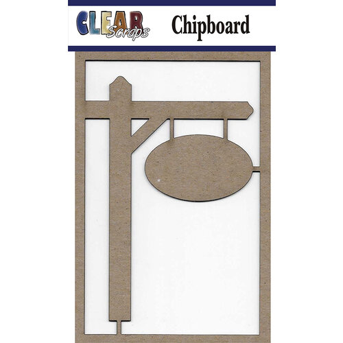 Clear Scraps- Chipboard Embellishments - Post Sign