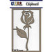 Clear Scraps - Chipboard Embellishments - Rose
