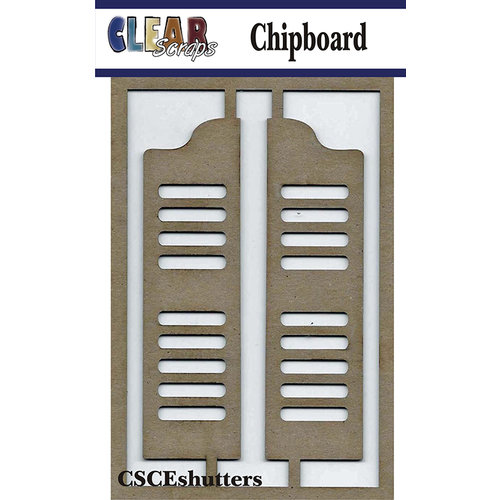 Clear Scraps - Chipboard Embellishments - Shutters