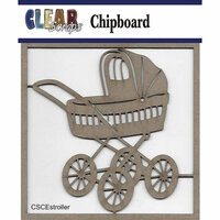 Clear Scraps - Chipboard Embellishments - Baby Stroller