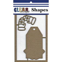 Clear Scraps - Christmas - Chipboard Embellishments - Tag Mittens