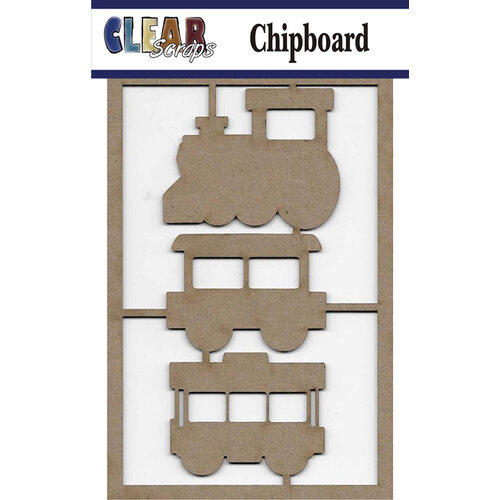 Clear Scraps - Chipboard Embellishments - Trains