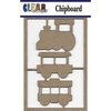 Clear Scraps - Chipboard Embellishments - Trains