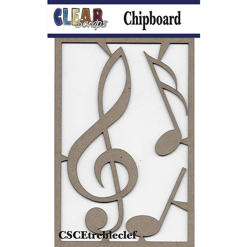 Clear Scraps - Chipboard Embellishments - Treble Clef