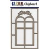 Clear Scraps - Chipboard Embellishments - Window with Fancy Top
