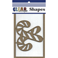 Clear Scraps - Chipboard Embellishments - Christmas Candy Canes
