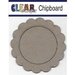 Clear Scraps - Chipboard Frame - Circle Scallop Frame