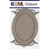 Clear Scraps - Chipboard Frame - Oval Deco Top