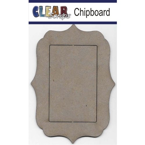 Clear Scraps - Chipboard Frame - Rectangle Deco