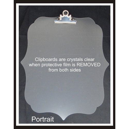 Clear Scraps - Acrylic Clipboard - Deco Portrait - Small