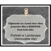 Clear Scraps - Acrylic Clipboard - Mini - Deco