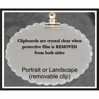 Clear Scraps - Acrylic Clipboard - Mini - Scallop Oval