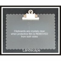 Clear Scraps - Acrylic Clipboard - Scalloped Landscape - Large