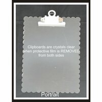 Clear Scraps - Acrylic Clipboard - Scalloped Portrait - Large
