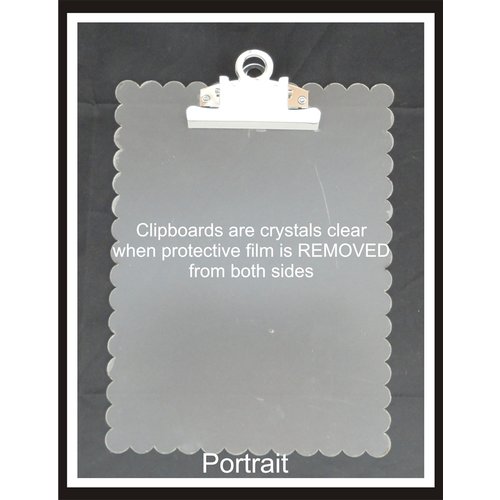 Clear Scraps - Acrylic Clipboard - Scalloped Portrait - Small