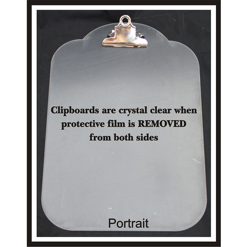 Clear Scraps - Acrylic Clipboard - Vintage Top Portrait - Large