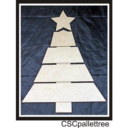 Clear Scraps - DIY Chipboard Pallet - Christmas Tree