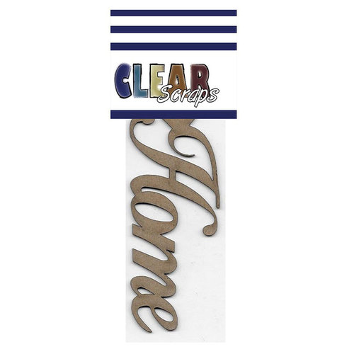 Clear Scraps - Chipboard Embellishments - Word - Script - Home