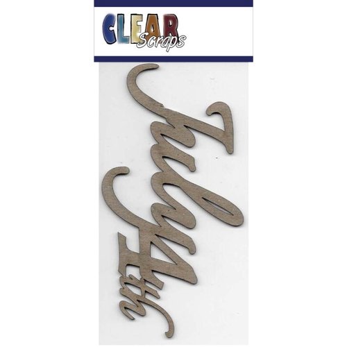 Clear Scraps - Chipboard Embellishments - Word - Script - July 4th
