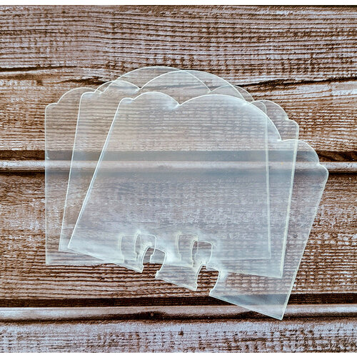 Clear Scraps - Memory Dex Collection - Acrylic Dividers - Scallop