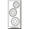 Clear Scraps - Clear Mixers - Clear Acrylic Stencil - Gears