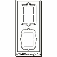 Clear Scraps - Clear Mixers - Clear Acrylic Stencil - Rectangle Frames