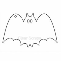 Clear Scraps - Halloween - Clear Album - Mini Bat