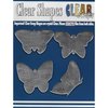 Clear Scraps - Mirror Embellishments - Butterflies