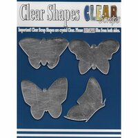 Clear Scraps - Mirror Embellishments - Butterflies
