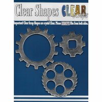 Clear Scraps - Mirror Embellishments - Gears