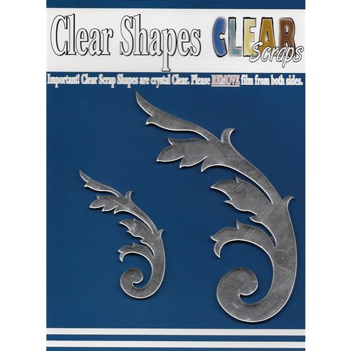 Clear Scraps - Mirror Embellishments - Ornate Flourish