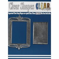 Clear Scraps - Mirror Embellishments - Frame - Rectangle Deco Top