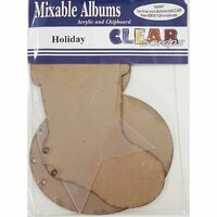 Clear Scraps - Acrylic and Chipboard Album - Mixables - Holiday