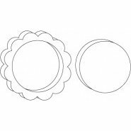 Clear Scraps - Clear Album Embellishments - Scallop Circle Frame, CLEARANCE