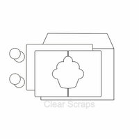 Clear Scraps - Send it Clear - Acrylic Card with Envelope - Cupcake