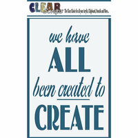 Clear Scraps - Mascils - 4 x 6 Masking Stencil - All Created