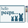 Clear Scraps - Mascils - 4 x 6 Masking Stencil - Hello Peeps